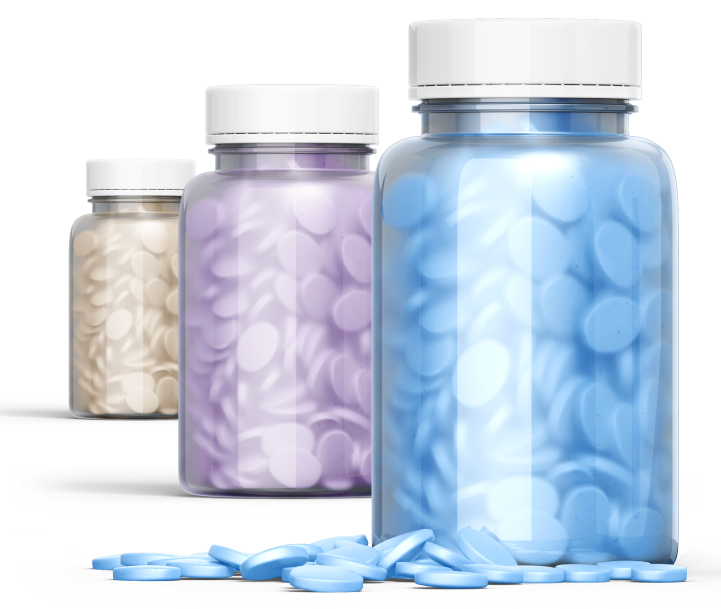 Un-labeled Medicine Bottles